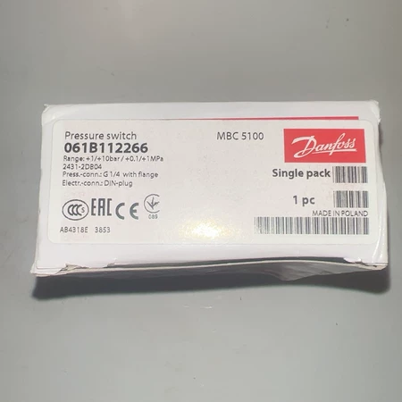 Danfoss Pressure Switch MBC5100 Model 061B112266
