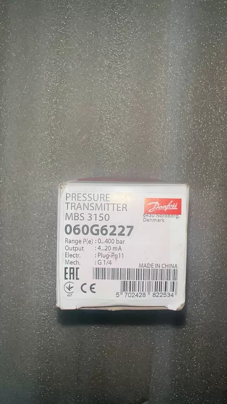 Danfoss Pressure Transmitter MBS 3150 060G6