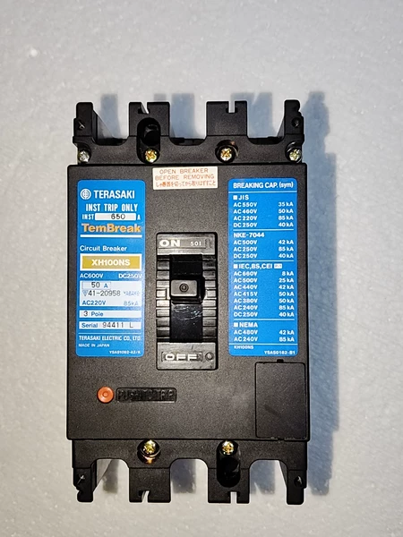 TERASAKI XH100NS 3P 50A 600V Marine Spare Part