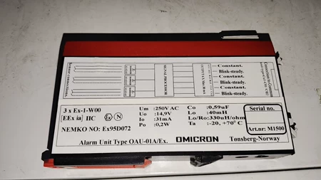 OMICRON OAU-01A/Ex Model M1500 Marine Spare Part