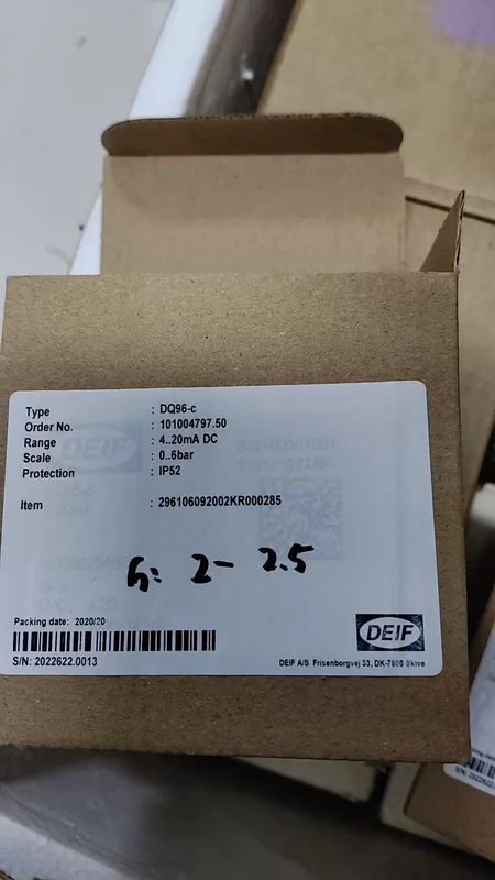 DEIF DQ96-c Pressure Gauge