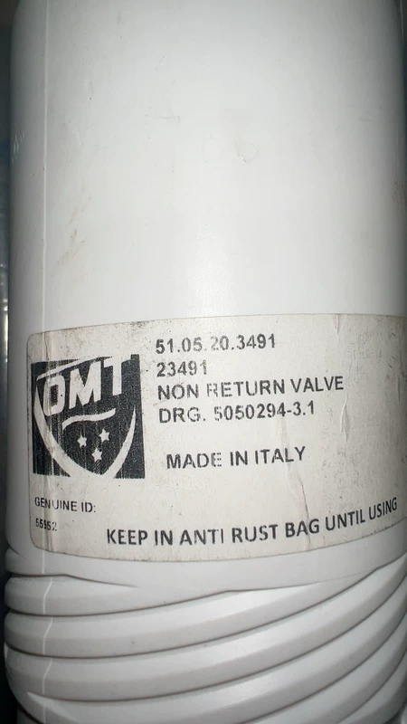 OMT Valve Model 51.05.20.3491