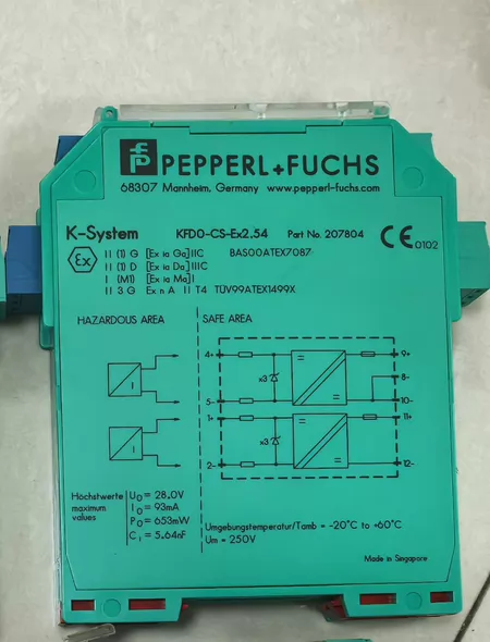 PEPPERL+FUCHS Pepperl Fuchs Safety Barrier Model KFDO-CS