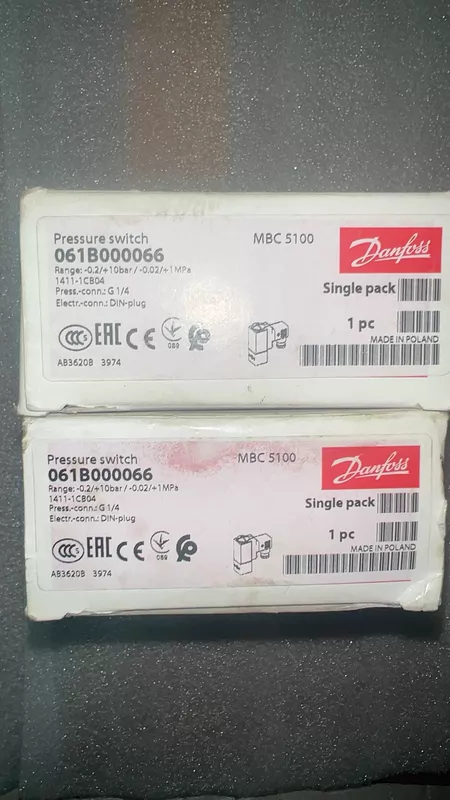 Danfoss Pressure Switch MBC5100 Model 061B000066