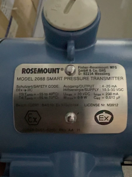 ROSEMOUNT Pressure Transmitter Model 2088 SM