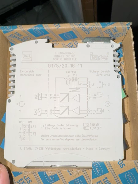 STAHL Explosion Proof Safety Barrier Model 9175/20-16-11