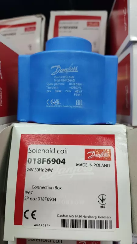 Danfoss Solenoid Valve 018F6904 Model BN024AS 24V