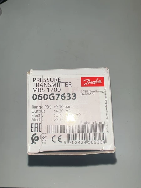 Danfoss Pressure Sensor MBS 1700 Model 060G7633