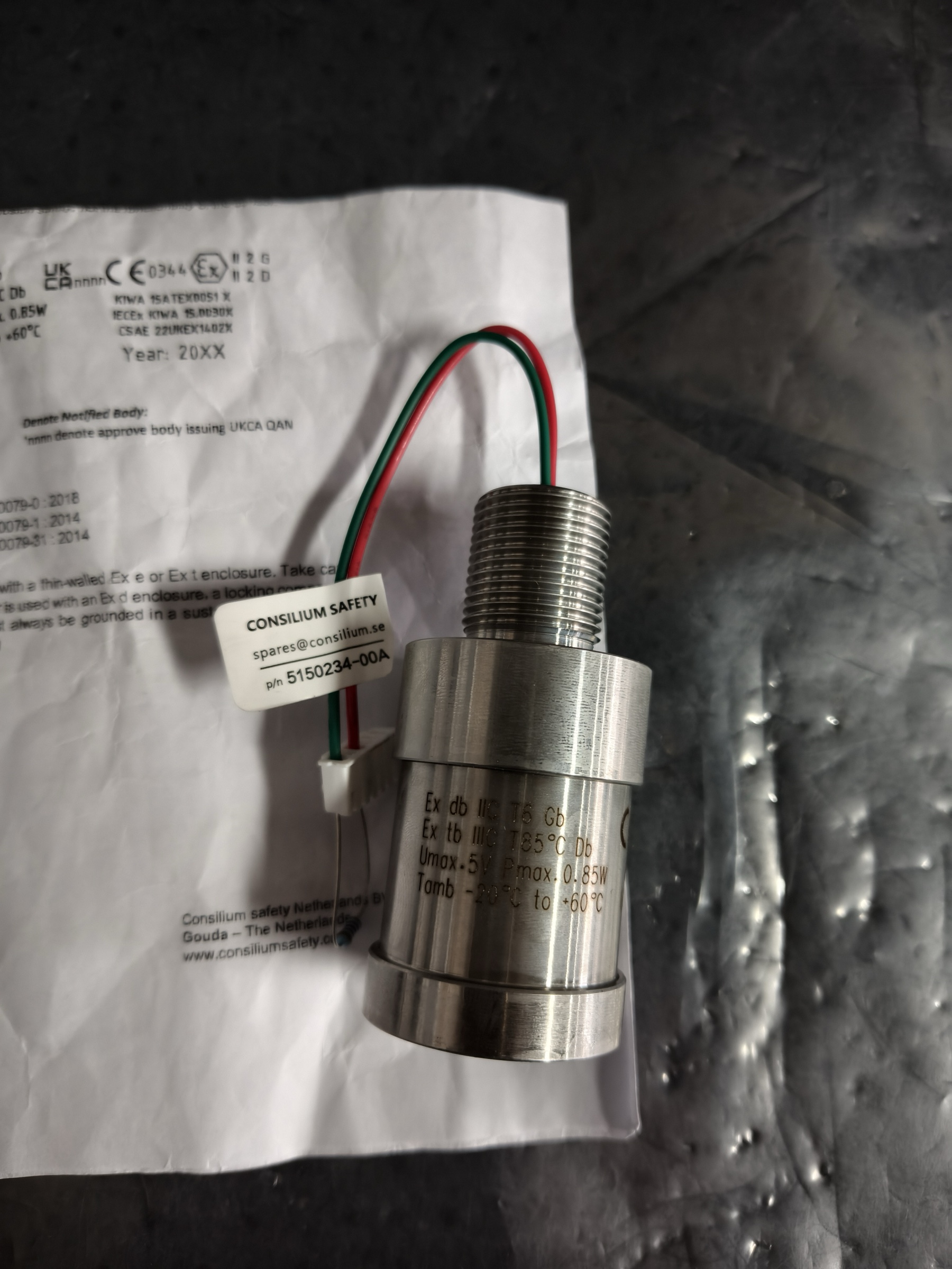 Buveco BUSENS D Oxygen Sensor, ST450EC