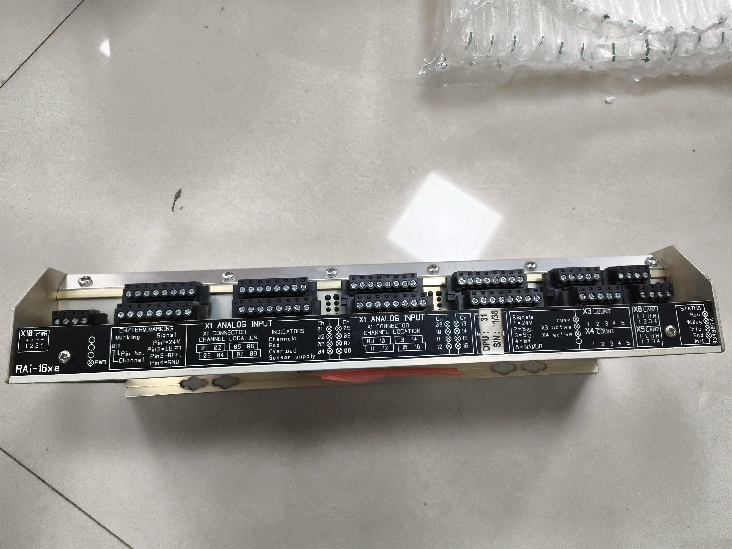 KONGSBERG RAi-16xe Analog Input Module, P/N 329714